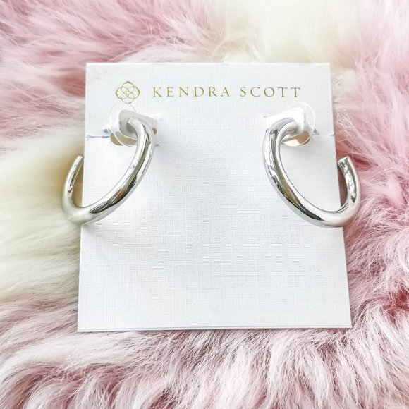 Kendra Scott Silver Colette Hoop Earrings - Picture 1 of 3